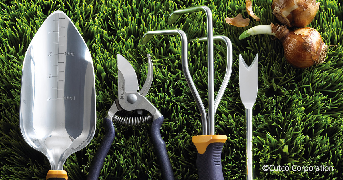 4Pc. Garden Tool Set with Bypass Pruners Garden Tools by Cutco